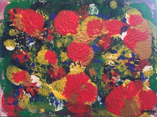 "Blumen" - Acryl auf Leinwand 40x30