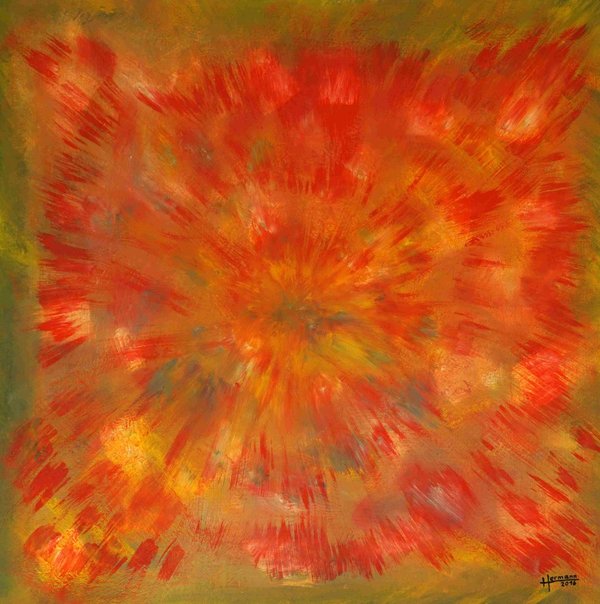 "Sternenexplosion“ Acryl auf Leinwand 100x100