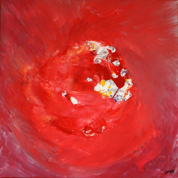 „Roter Planet“ Acryl auf Leinwand 80x80