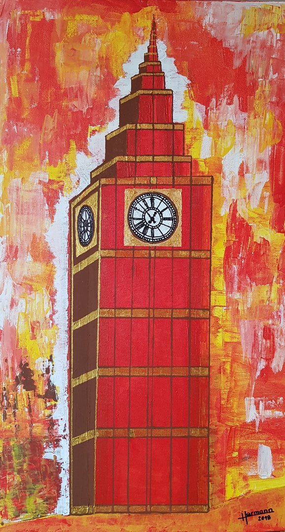 "Big Ben"-Acryl auf Leinwand-40x70