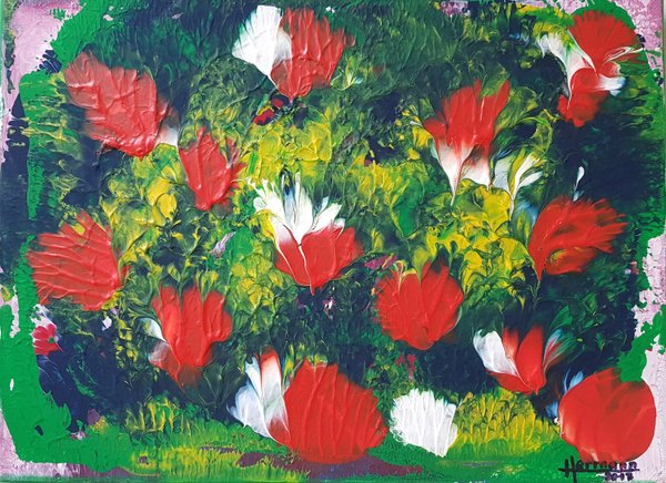 "Blütenmeer" - Acryl auf Leinwand 40x30