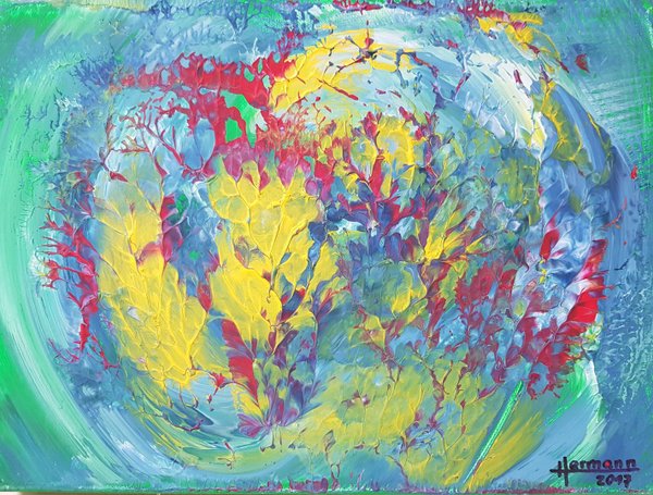 "Erde in Aufruhr 1-2"- Acryl auf Leinwand 40x60 - 2-teilig