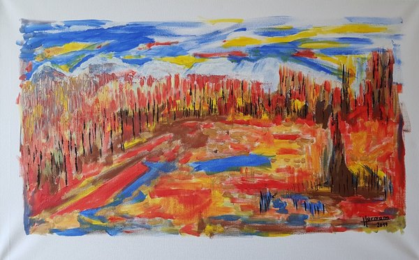 Landscape-Acryl auf Leinwand-80x50